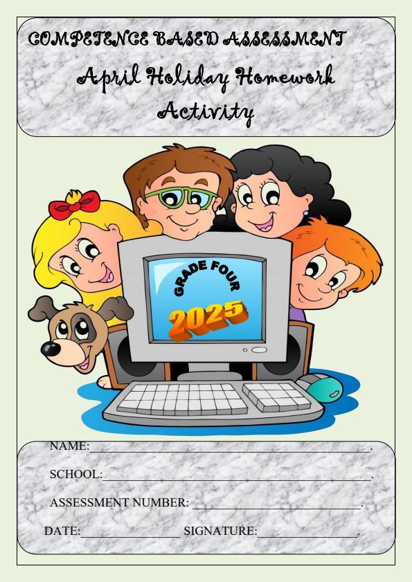 Page 1 – Grade 4 April 2025 Holiday Assignments - Set – Kenyaplex