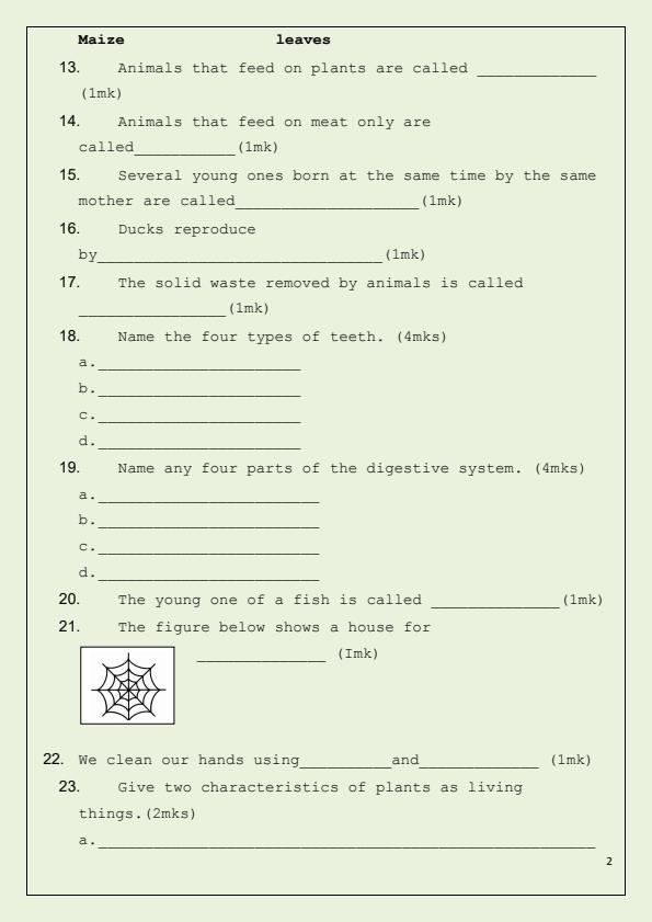 Page 3 – Grade 4 April 2025 Holiday Assignments - Set – Kenyaplex