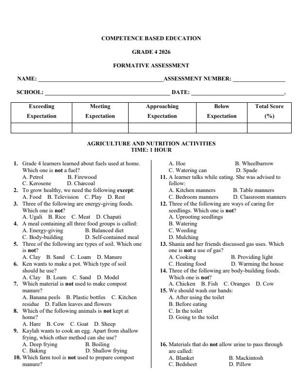 Page 2 – Grade 4 April 2026 Holiday Assignment - Full Set – Kenyaplex