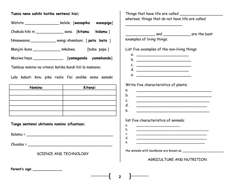 Page 2 – Grade 4 April Holiday Assignments 2024 – Kenyaplex