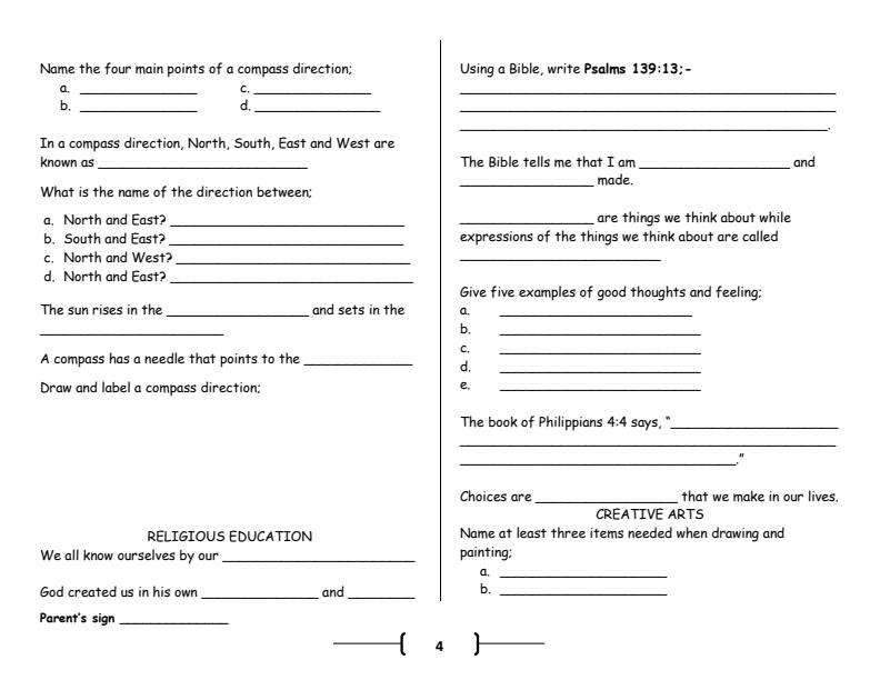 Page 4 – Grade 4 April Holiday Assignments 2024 – Kenyaplex