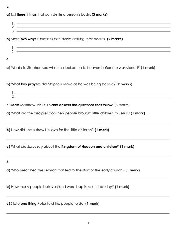 Page 2 – Grade 4 CRE December 2026 Holiday Assignment – Kenyaplex