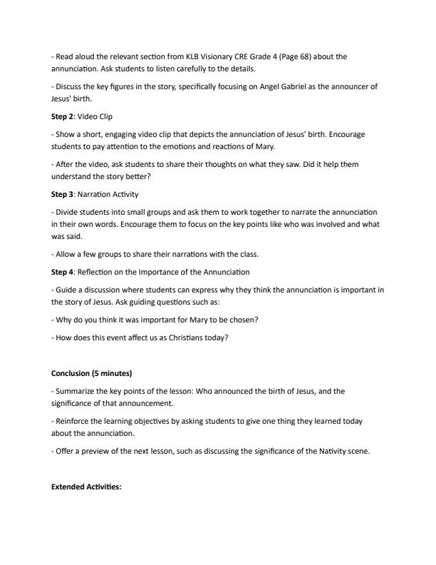 Page 2 – Grade 4 CRE Lesson Plans Term 2 - KLB Visionary – Kenyaplex