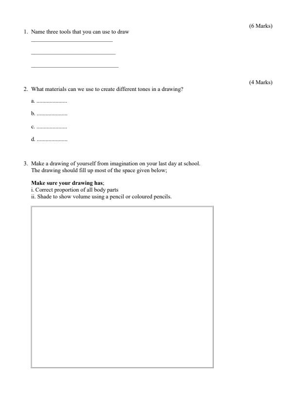 Page 2 – Grade 4 Creative Arts August 2024 Holiday Assignment – Kenyaplex