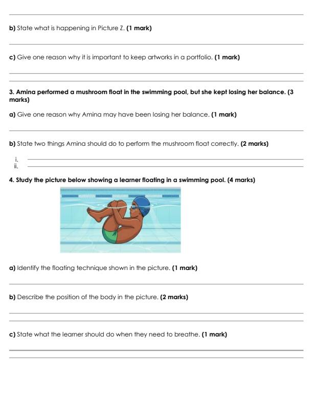 Page 2 – Grade 4 Creative Arts December 2026 Holiday Assignment – Kenyaplex