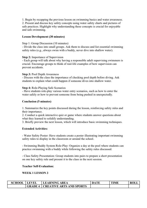 Page 3 – Grade 4 Creative Arts and Sports Lesson Plans Term 3 - Mentor  – Kenyaplex