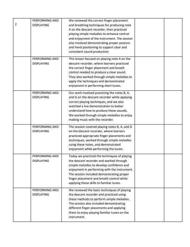 Page 2 – Grade 4 Creative Arts and Sports Records of Work Term 3 - Champion – Kenyaplex