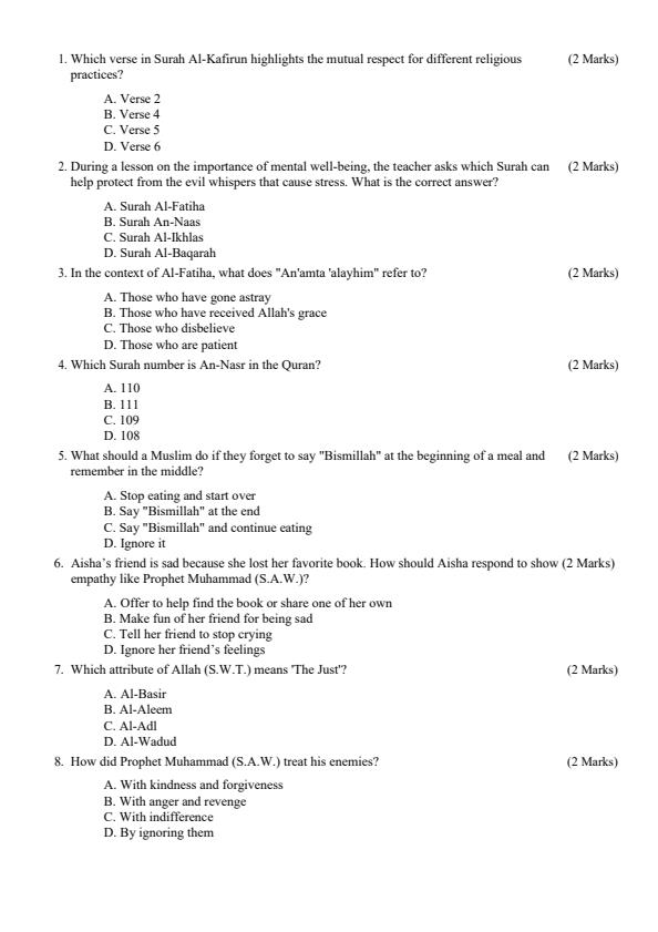 Page 2 – Grade 4 IRE August 2024 Holiday Assignment – Kenyaplex