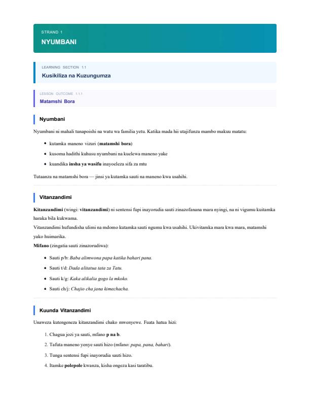 Page 3 – Grade 4 Kiswahili Complete Notes Term 1, Term 2, Term 3 – Kenyaplex