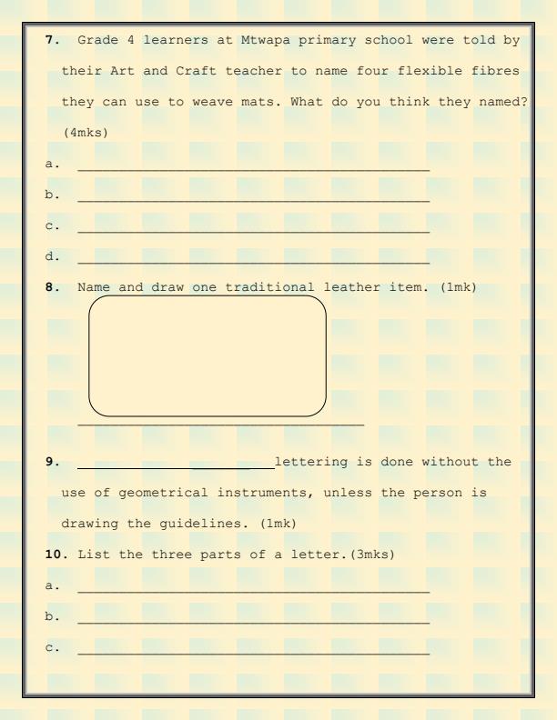 Page 3 – Grade 4 November/December 2025 Holiday Assignments - Set – Kenyaplex