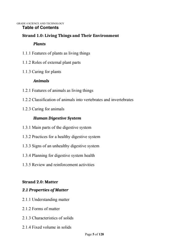 Page 1 – Grade 4 Science and Technology Complete Notes Term 1,  Term 2 and Term 3 – Kenyaplex