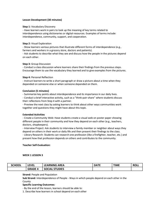 Page 3 – Grade 4 Social Studies Lesson Plans Term 2 - Mentor – Kenyaplex