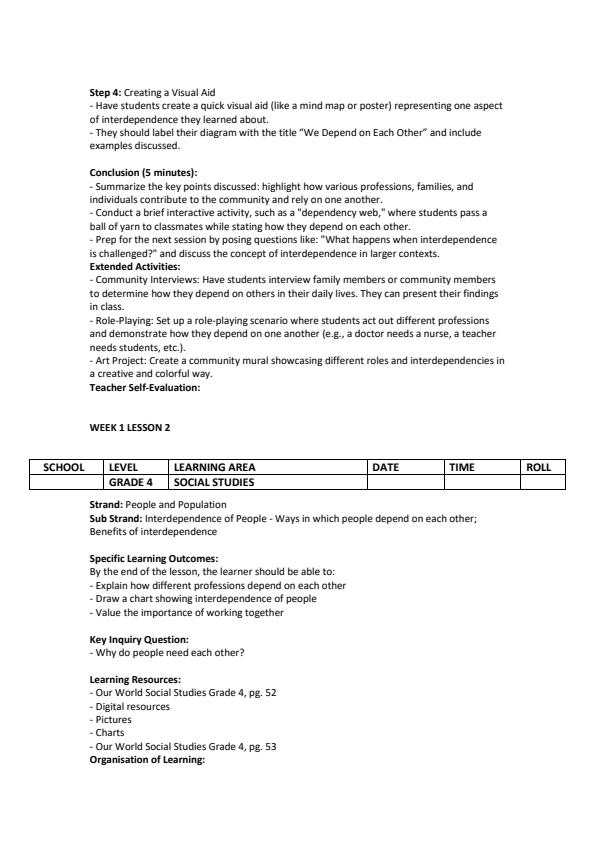 Page 2 – Grade 4 Social Studies Lesson Plans Term 2 - Our World – Kenyaplex
