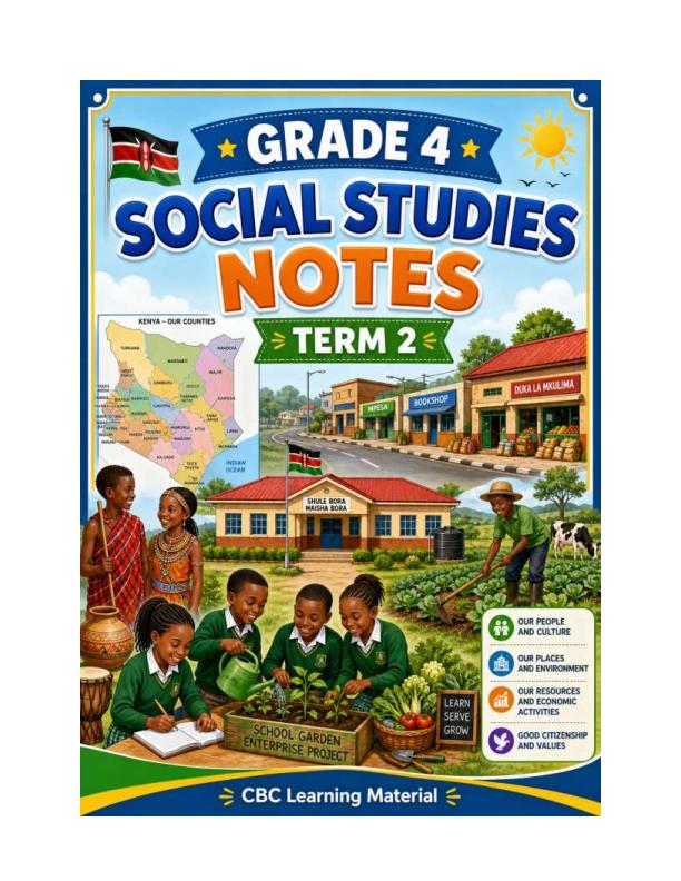 Page 1 – Grade 4 Social Studies Notes Term 2 – Kenyaplex