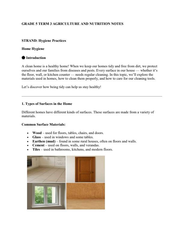 Page 1 – Grade 5 Agriculture and Nutrition Notes Term 3 – Kenyaplex