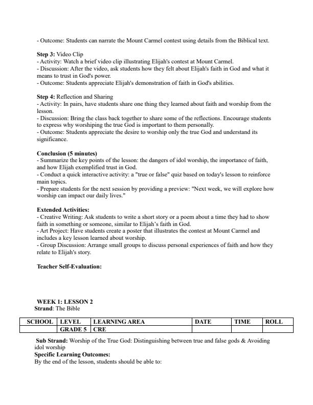 Page 2 – Grade 5 CRE Lesson Plans Term 2 - Growing in Christ – Kenyaplex