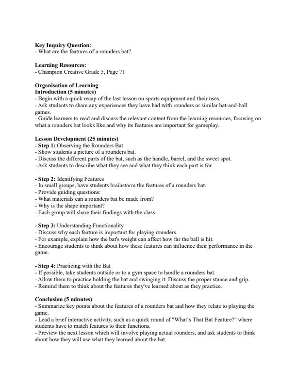 Page 3 – Grade 5 Creative Arts and Sports Lesson Plans Term 2 - Champion Creative Arts – Kenyaplex