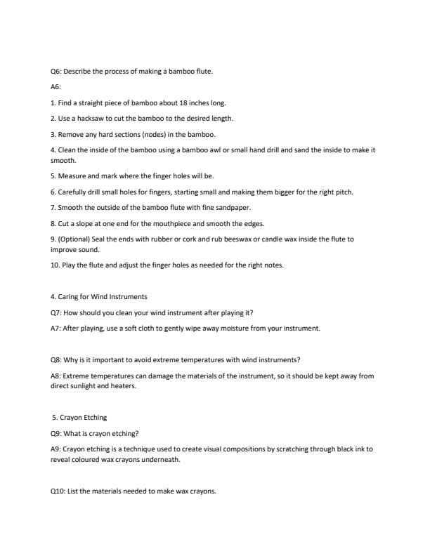 Page 2 – Grade 5 Creative Arts and Sports Sample Topical Questions and Answers – Kenyaplex