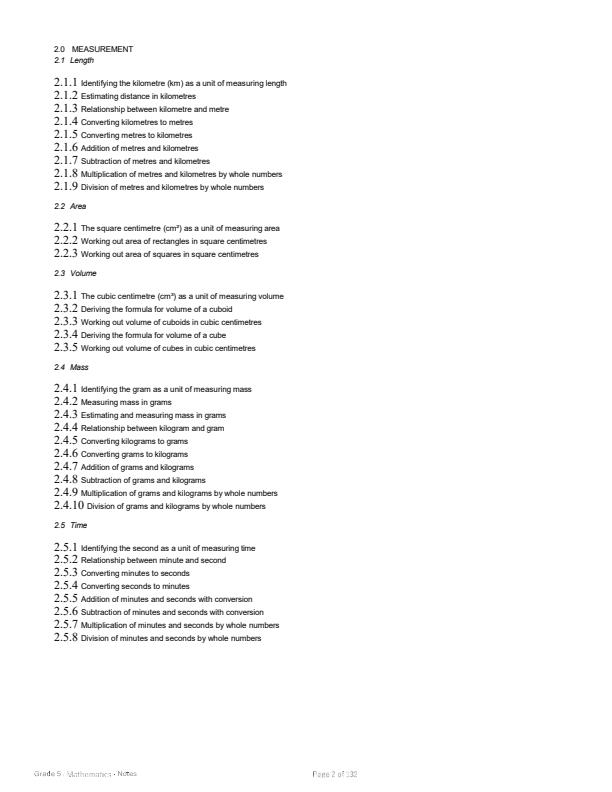 Page 3 – Grade 5 Mathematics Notes Complete Term 1, Term 2, Term 3 – Kenyaplex