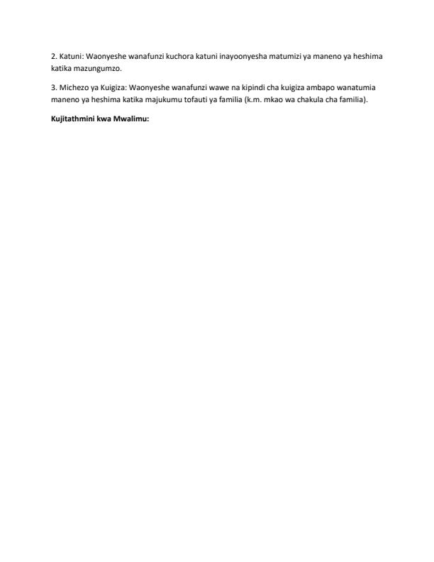 Page 3 – Grade 5 Rationalized Kiswahili Lesson Plans Term 2 - Stadi Za Kiswahili – Kenyaplex