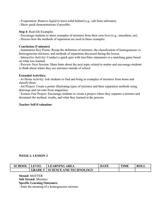 Page 2 – Grade 5 Science and Technology Lesson Plans Term 2 - KLB Visionary – Kenyaplex