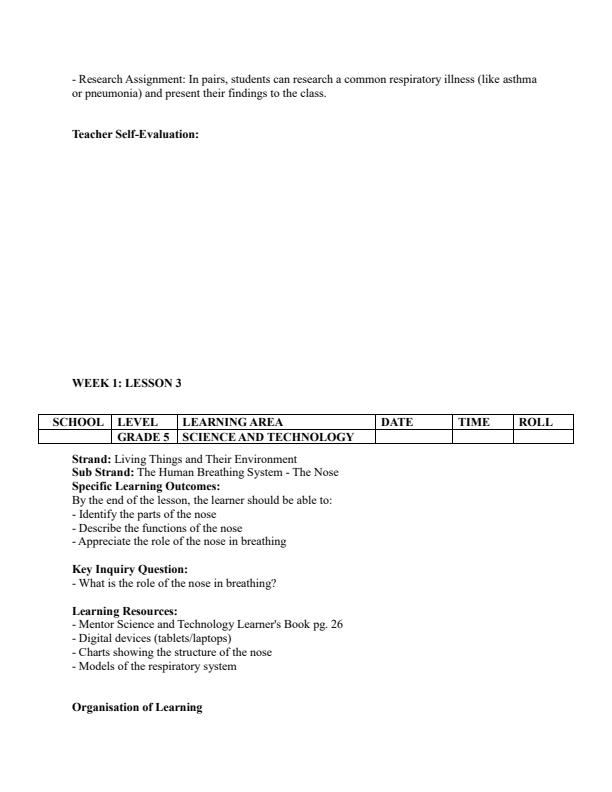 Page 4 – Grade 5 Science and Technology Lesson Plans Term 2 - Mentor – Kenyaplex