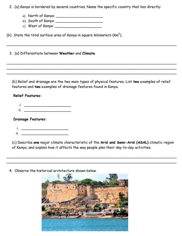 Page 2 – Grade 5 Social Studies August 2026 Holiday Assignment – Kenyaplex