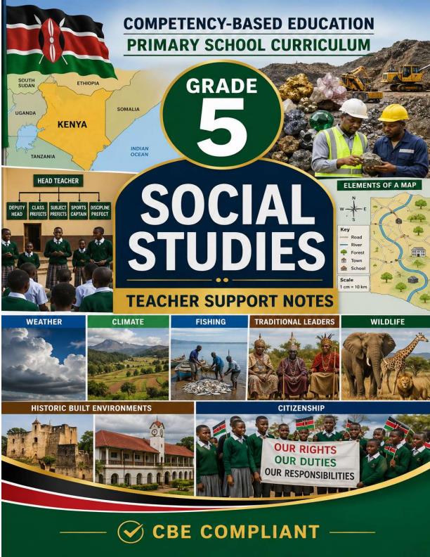 Page 1 – Grade 5 Social Studies Complete Lesson Notes Term 1, Term 2, Term 3 – Kenyaplex