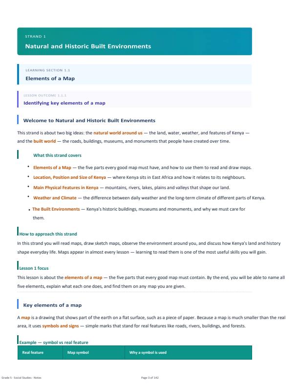 Page 3 – Grade 5 Social Studies Complete Lesson Notes Term 1, Term 2, Term 3 – Kenyaplex