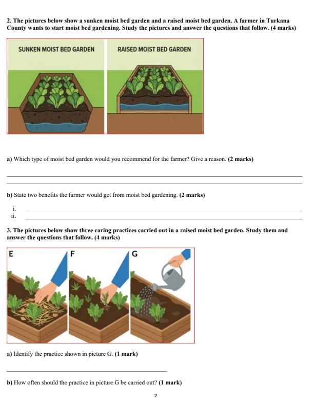 Page 2 – Grade 6 Agriculture December 2026 Holiday Assignment – Kenyaplex