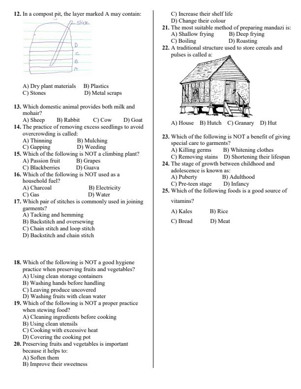 Page 2 – Grade 6 Agriculture and Nutrition April 2026 Holiday Assignment – Kenyaplex