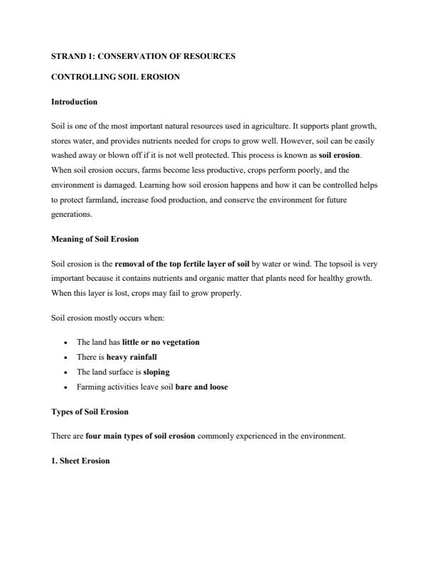 Page 2 – Grade 6 Agriculture and Nutrition Notes Term 1 – Kenyaplex