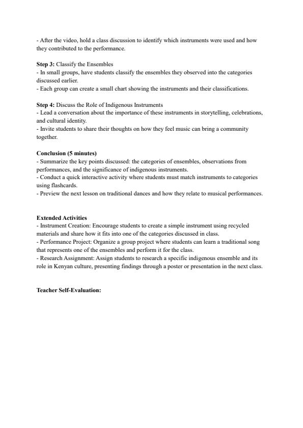 Page 2 – Grade 6 Creative Arts Lesson Plans Term 3 - Hummingbird – Kenyaplex