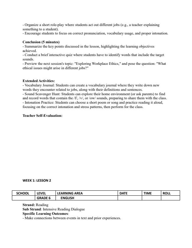 Page 2 – Grade 6 English Lesson Plans Term 2 - Smart Minds – Kenyaplex