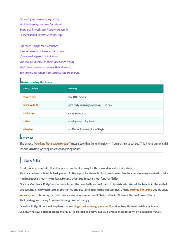 Page 4 – Grade 6 English Notes Complete Term 1, Term 2, Term 3 (Updated) – Kenyaplex