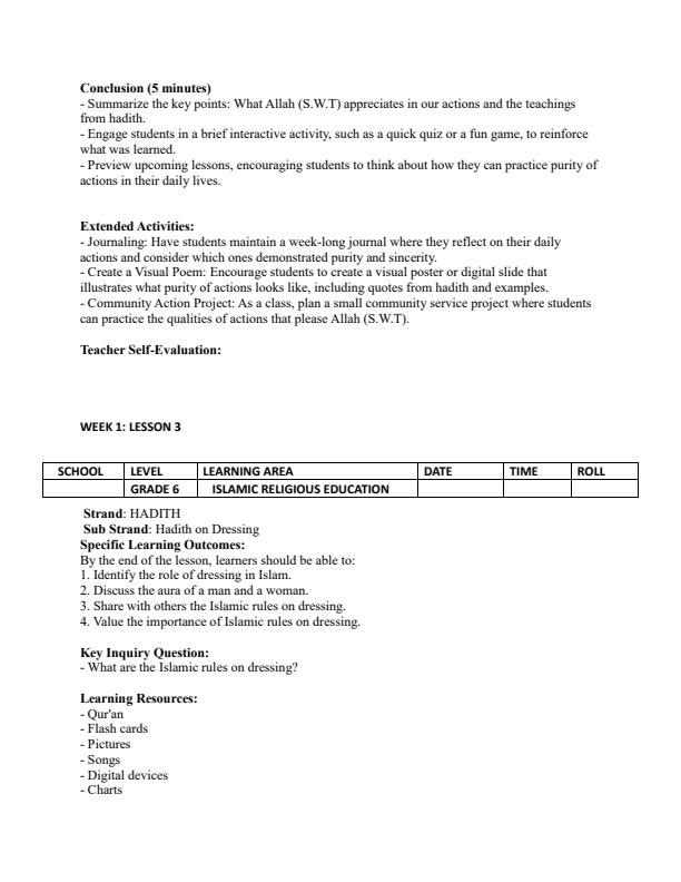 Page 4 – Grade 6 IRE Lesson Plans Term 2 - KLB Visionary – Kenyaplex