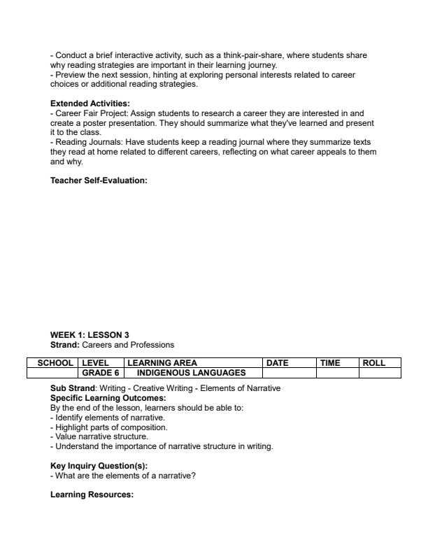 Page 4 – Grade 6 Indigenous Languages Lesson Plans Term 3 – Kenyaplex