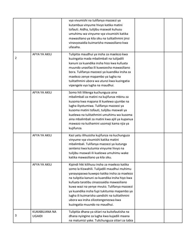 Page 2 – Grade 6 Kiswahili Records of Work Term 3 - Mentor  – Kenyaplex