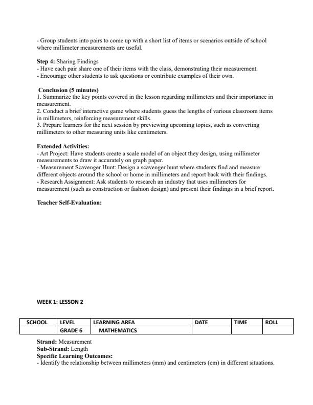 Page 2 – Grade 6 Mathematics Lesson Plans Term 2 - Mentor – Kenyaplex