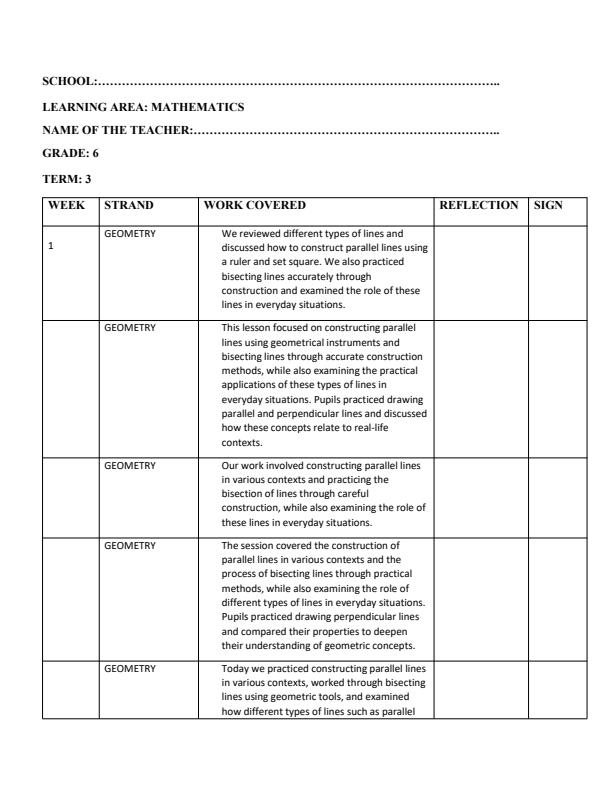 Page 1 – Grade 6 Mathematics Records of Work Term 3 - Mentor – Kenyaplex