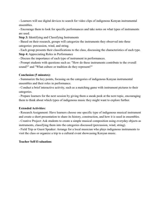 Page 2 – Grade 6 Rationalized Creative Arts Lesson Plans Term 3 – Kenyaplex