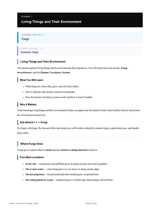 Page 1 – Grade 6 Science and Technology Notes Term 1, Term 2, Term 3 (Updated) – Kenyaplex