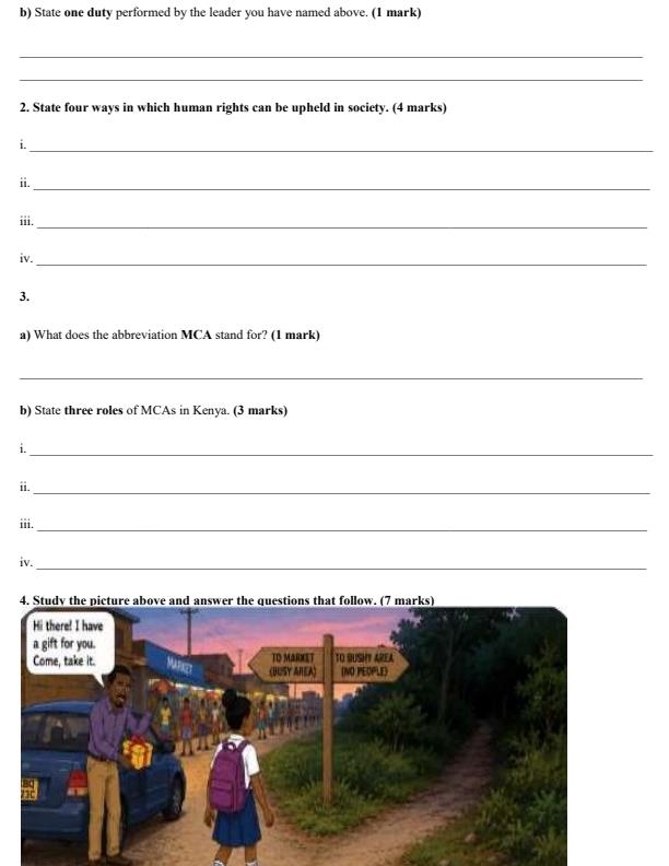 Page 2 – Grade 6 Social Studies December 2026 Holiday Assignment – Kenyaplex