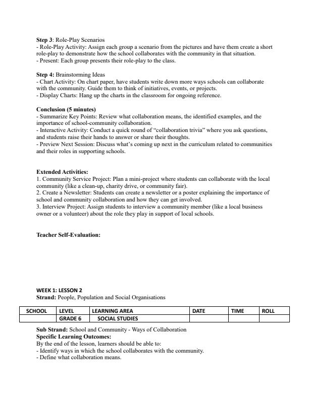 Page 2 – Grade 6 Social Studies Lesson Plans Term 2 - Mentor – Kenyaplex