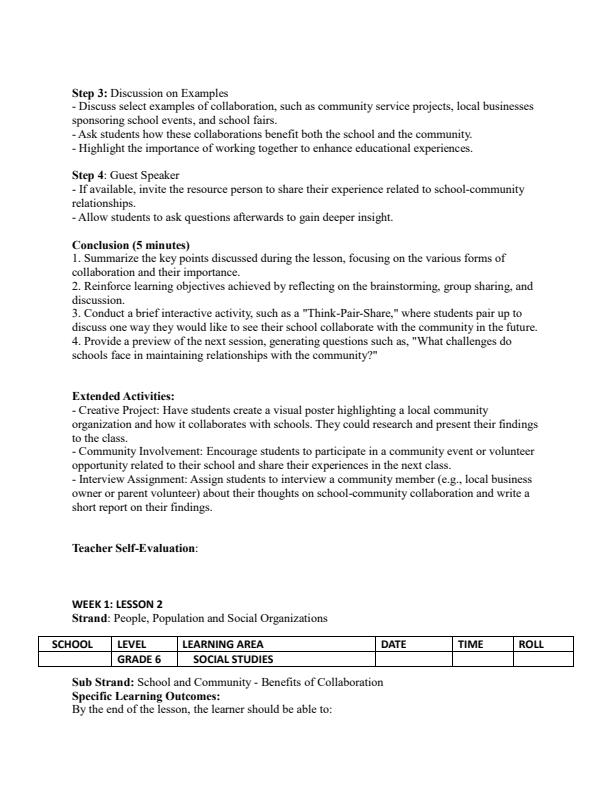 Page 2 – Grade 6 Social Studies Lesson Plans Term 2 - Moran – Kenyaplex