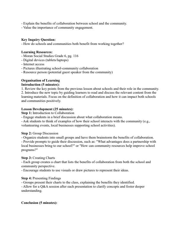 Page 3 – Grade 6 Social Studies Lesson Plans Term 2 - Moran – Kenyaplex