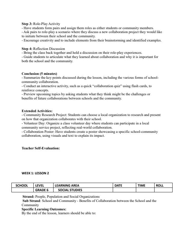 Page 2 – Grade 6 Social Studies Lesson Plans Term 2 - Oxford – Kenyaplex