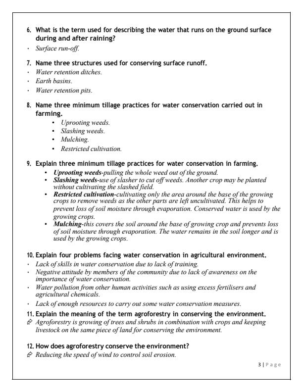 Page 3 – Grade 7 Agriculture Revision Booklet: Questions and Answers – Kenyaplex