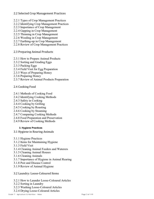 Page 3 – Grade 7 Agriculture and Nutrition Complete Notes Term 1, Term 2, Term 3 (Updated) – Kenyaplex