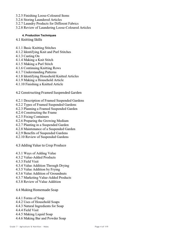 Page 4 – Grade 7 Agriculture and Nutrition Complete Notes Term 1, Term 2, Term 3 (Updated) – Kenyaplex